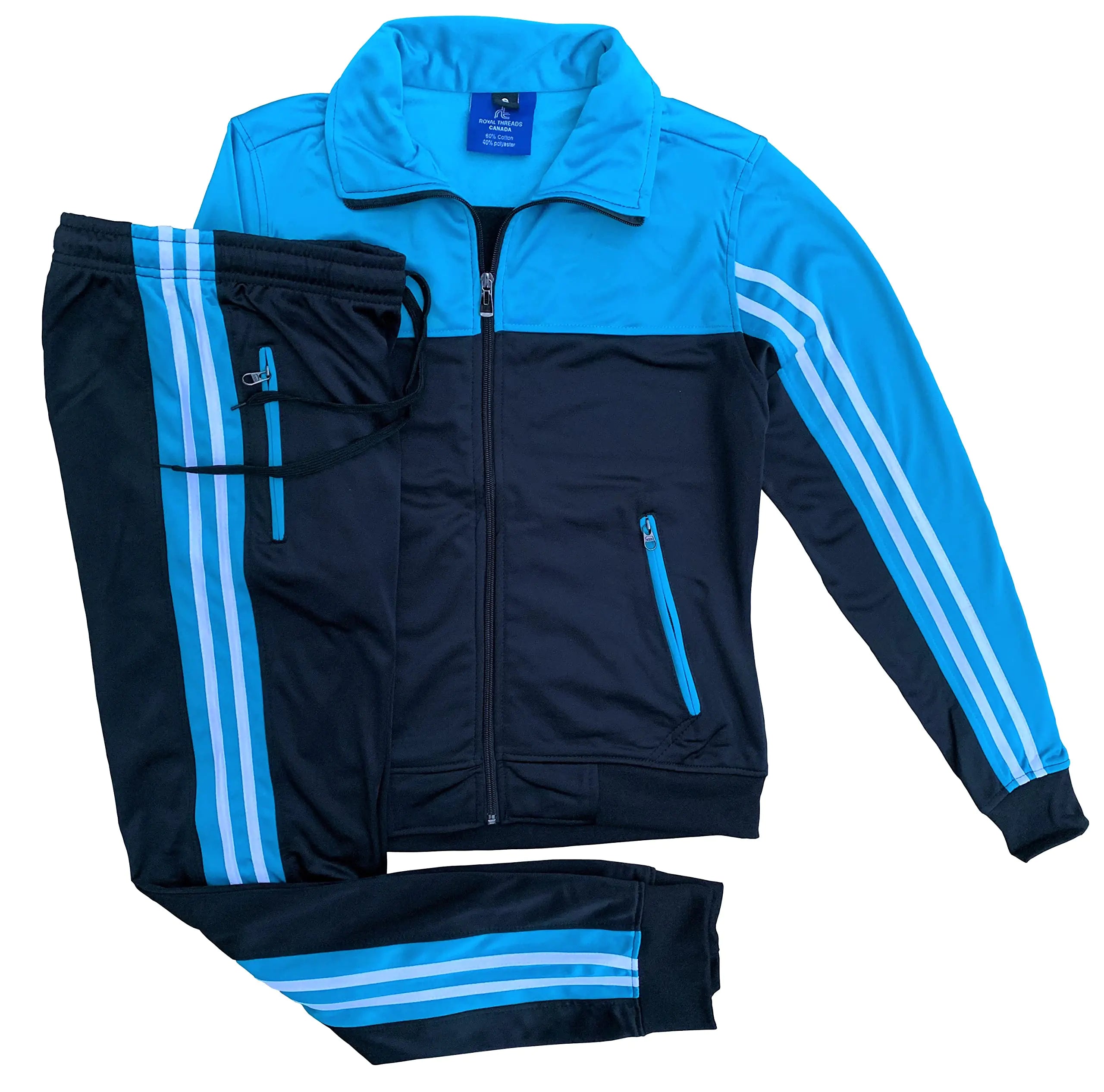 Royal Threads Canada Women’s Gladys Tracksuit Track Jacket & Track pants Full Tracksuit Black X-Large