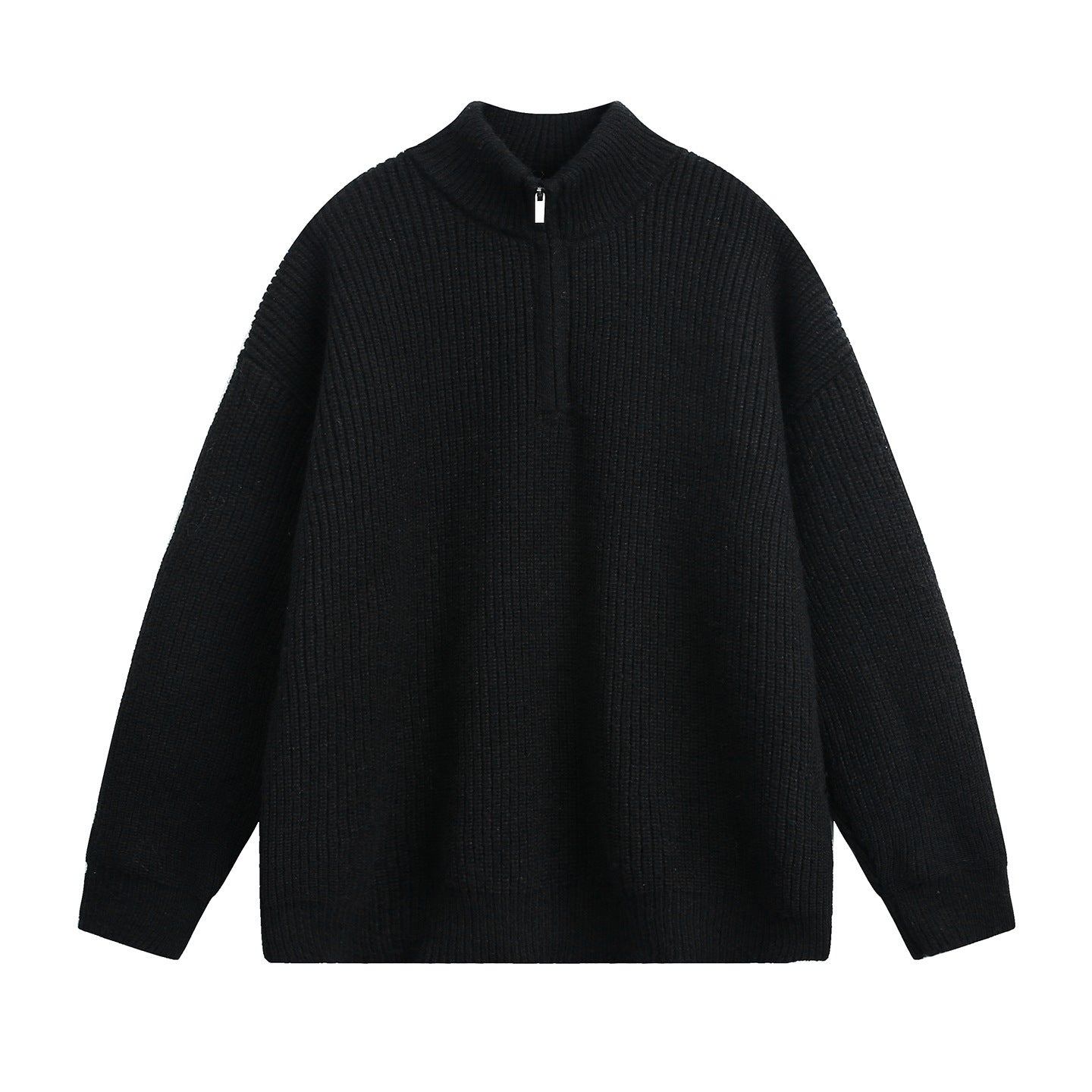 Half zip stand up collar sweater for men