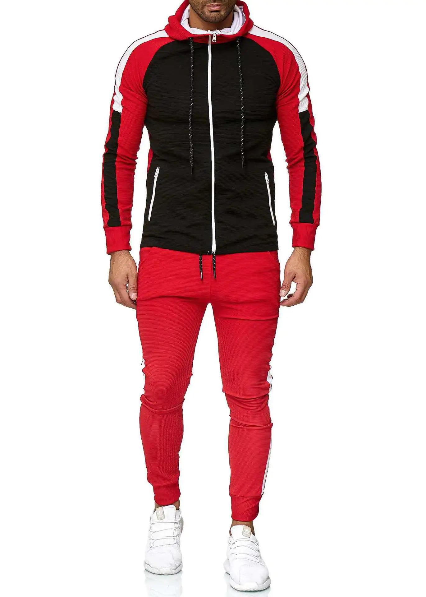 Men's Casual Sports Tracksuit - Stylish Striped Design