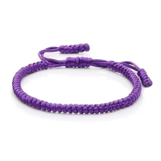 Multi-Color Hand-Woven Lucky Knot Couple Bracelet