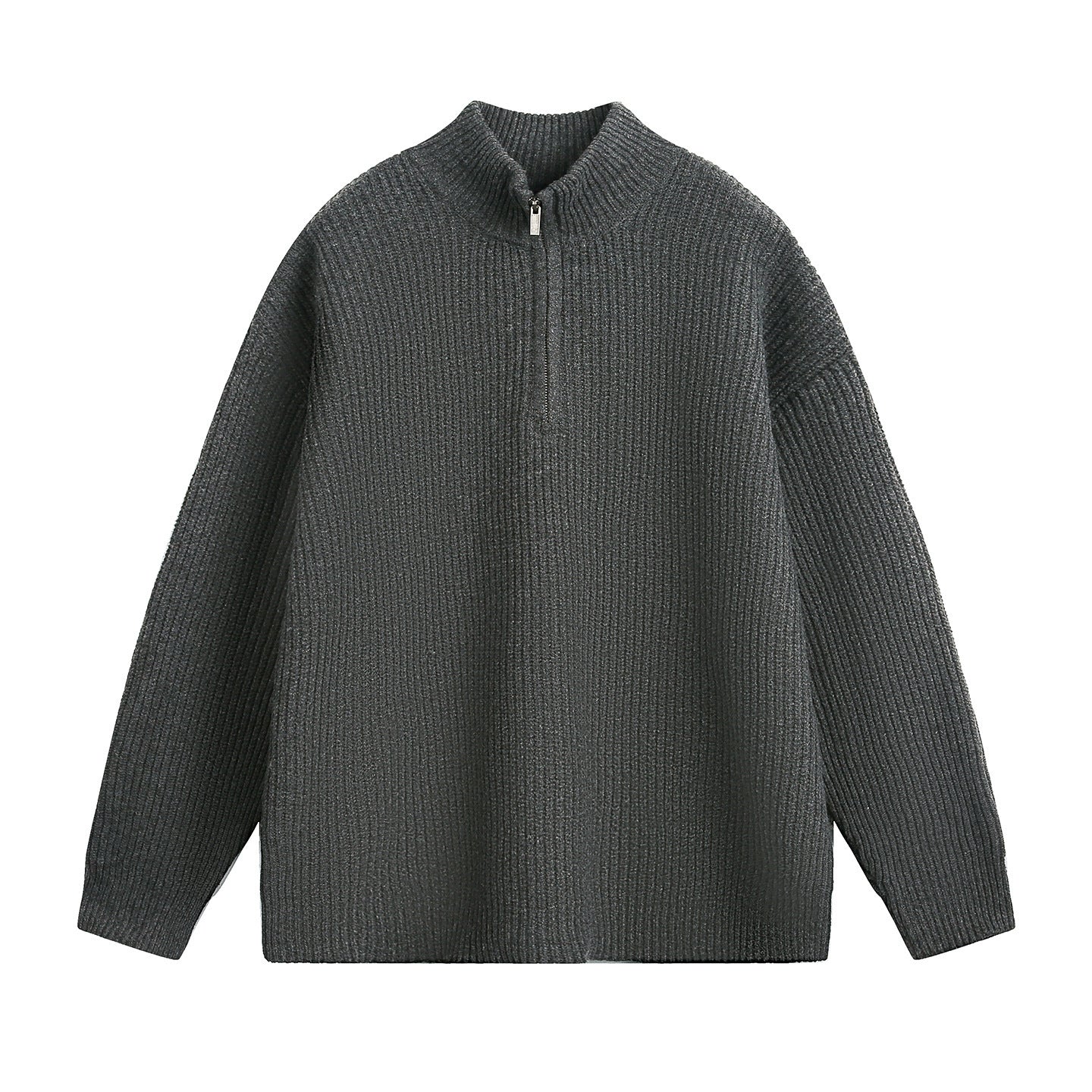 Half zip stand up collar sweater for men