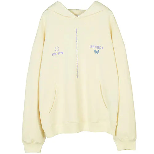 Butterfly Print Couple Hoodie with Drawstring