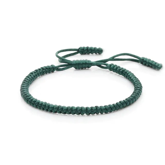 Multi-Color Hand-Woven Lucky Knot Couple Bracelet