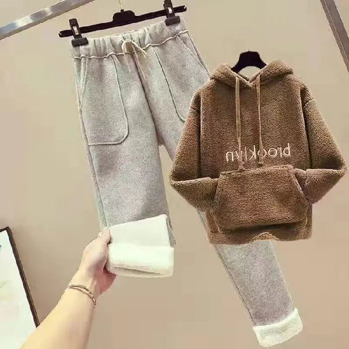 Autumn Winter Fashion Set for Women - Hoodie & Pants