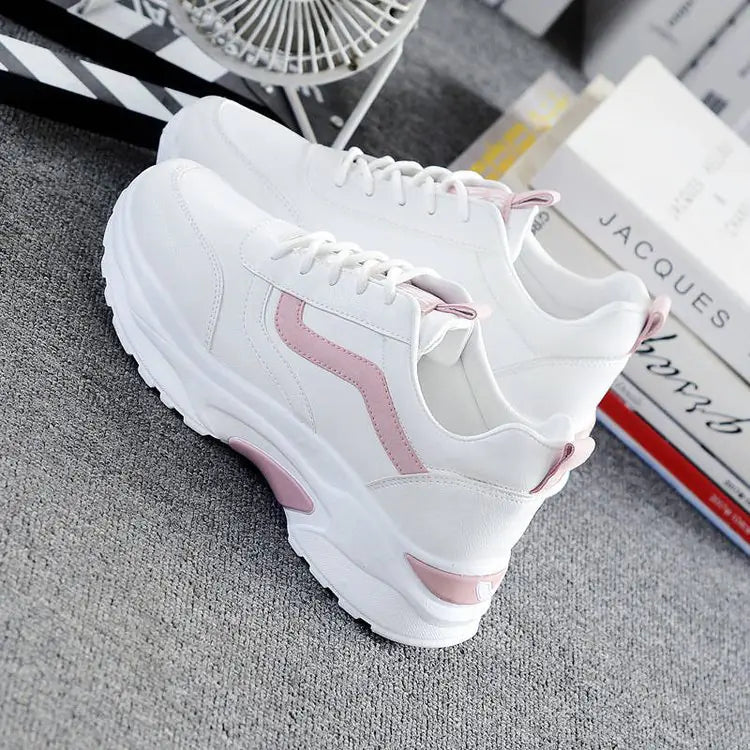 Fashionable Women's White Sneakers - 2020 Korean Style