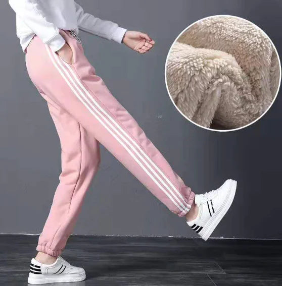 Women's Fleece-Lined Jogger Pants for Winter (Single)