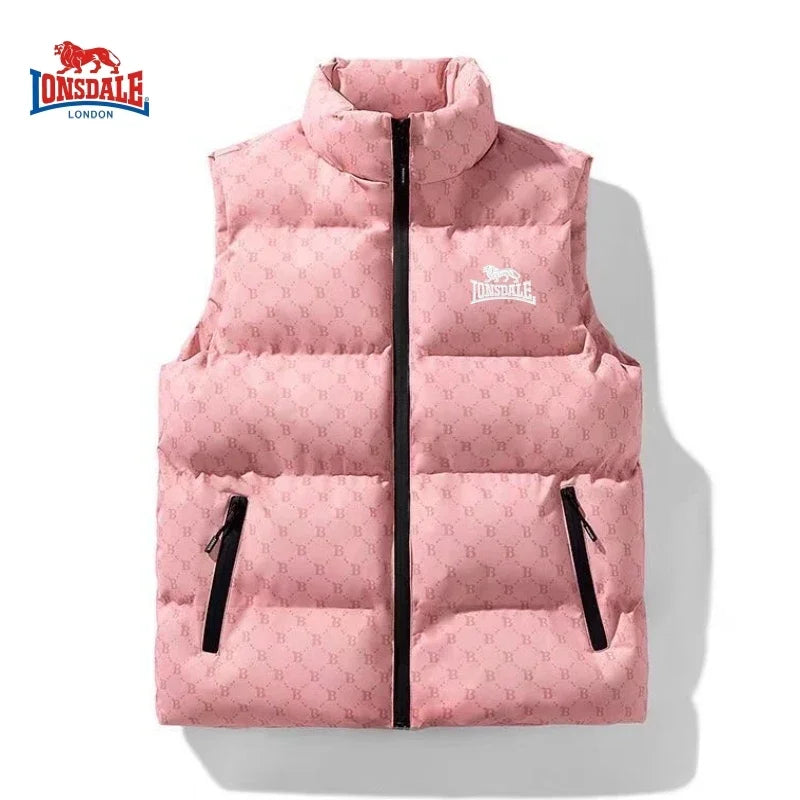 Men's Embroidered Warm Vest Vest for Autumn and Winter, New Luxurious and Fashionable Casual Outdoor Windproof Sleeveless Jacket