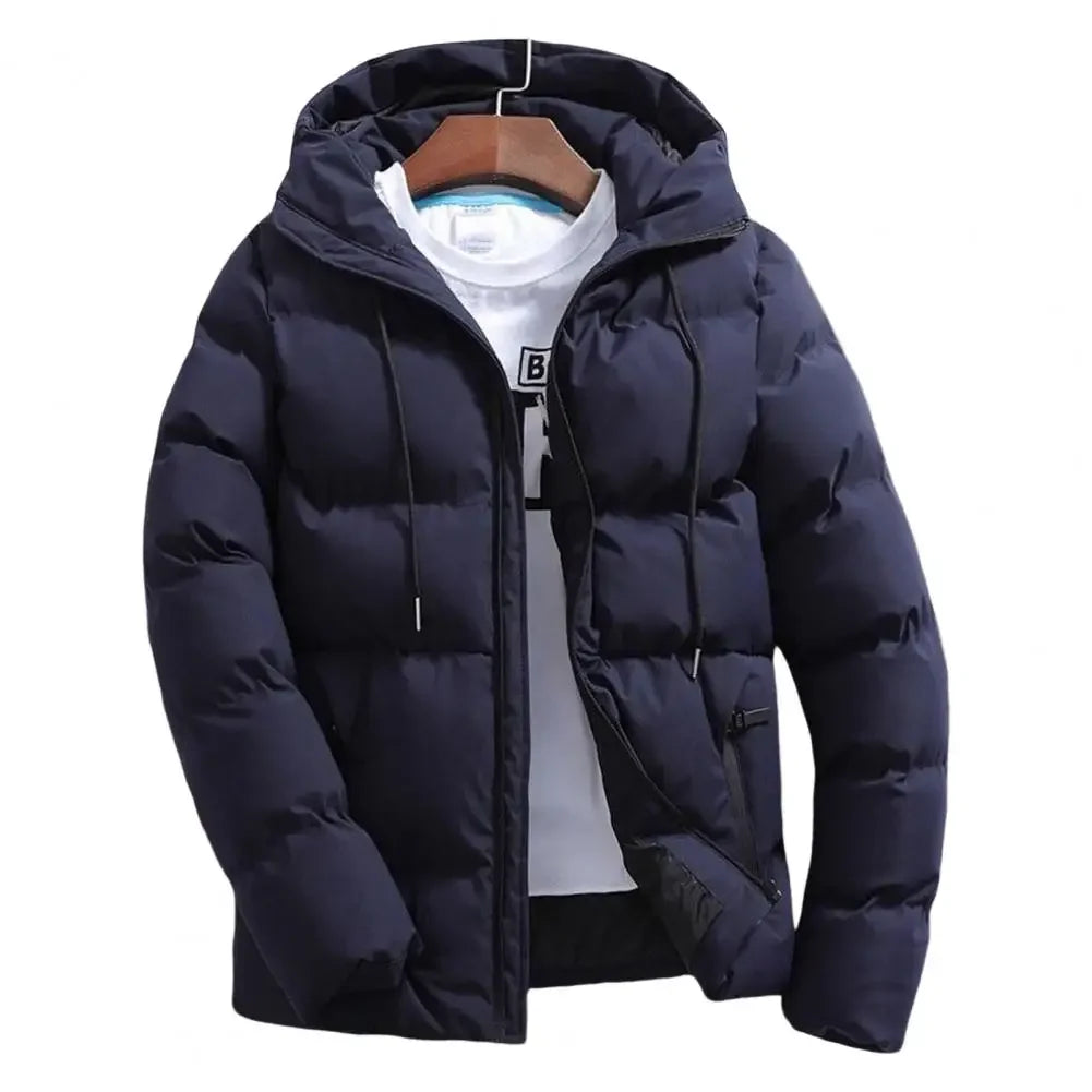Fashion Parkas Men Winter Overcoat Thick Puffer Jacket Men Winter Coat Casual Jacket Warm Hooded Outwear Keep Warm Men Jacket