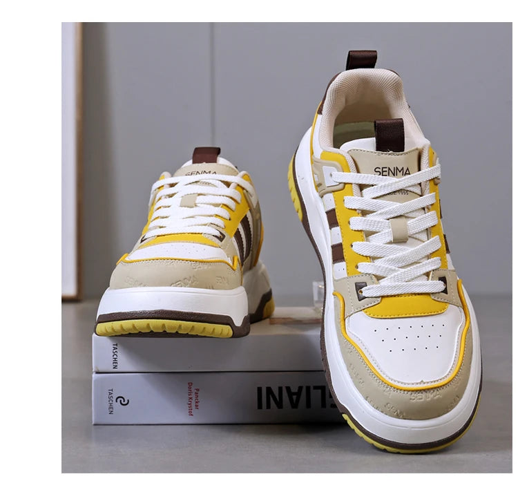 SENMA Men's Shoes 2025 Trendy Color Blocking Versatile Sports Shoes Luxury Men's Sneakers Tennis Shoes Men's Park Street Sneaker