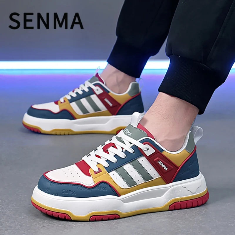 SENMA Men's Shoes 2025 Trendy Color Blocking Versatile Sports Shoes Luxury Men's Sneakers Tennis Shoes Men's Park Street Sneaker
