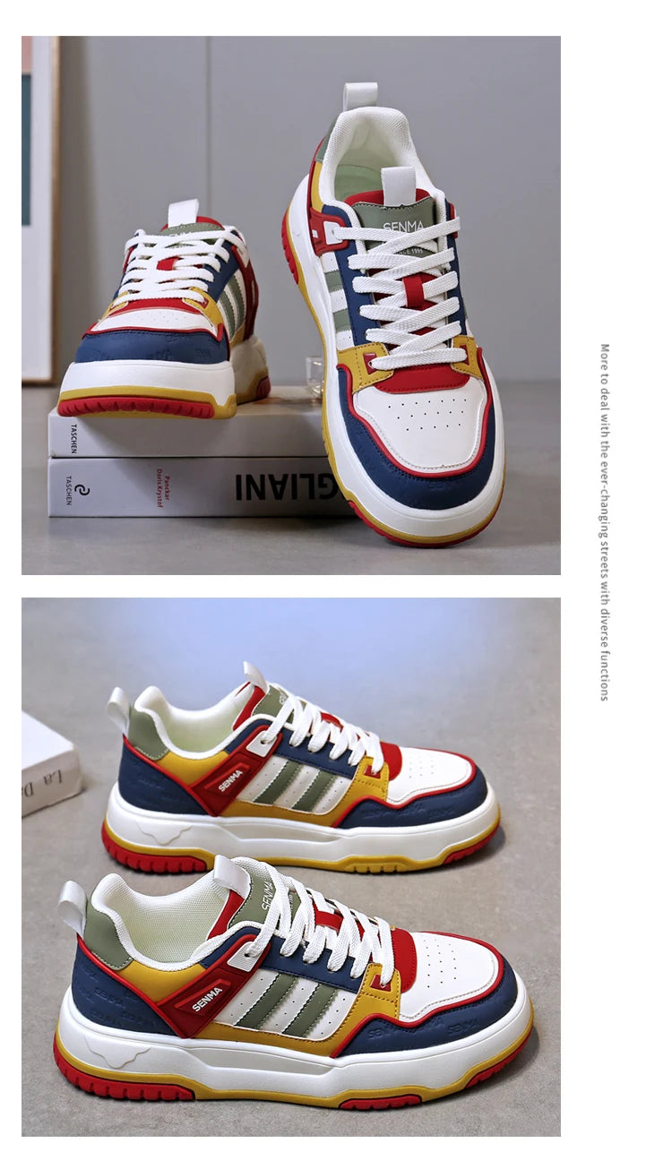 SENMA Men's Shoes 2025 Trendy Color Blocking Versatile Sports Shoes Luxury Men's Sneakers Tennis Shoes Men's Park Street Sneaker