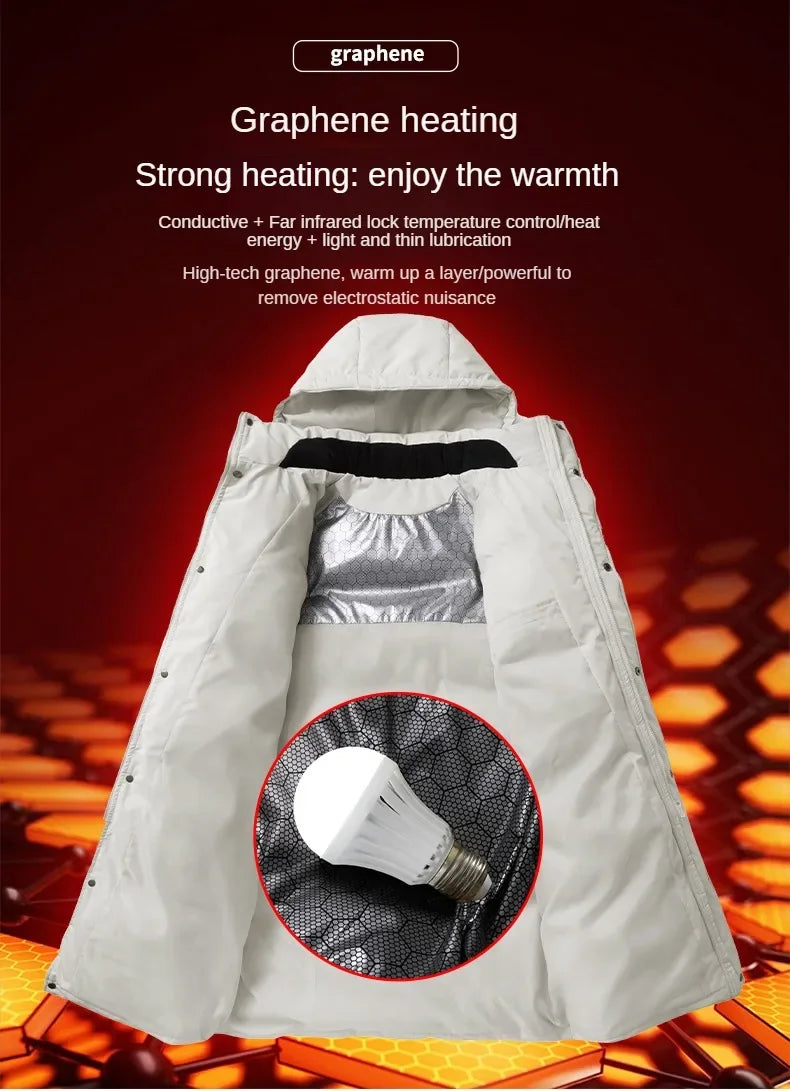 Winter Men's Warm Jacket Fashionable All-match Windproof Warm Down Cotton Coat Unisex Brand Thickened Hooded Parka Ski Clothes