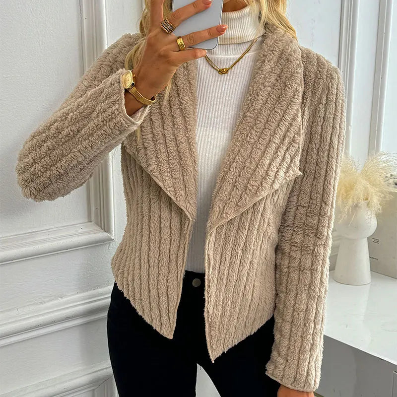 Autumn Winter New Coat Top Women Streetwear Fashion Long Sleeves Coat Sexy Cardigans Outwear Lady Casual Slim Versatile Clothing