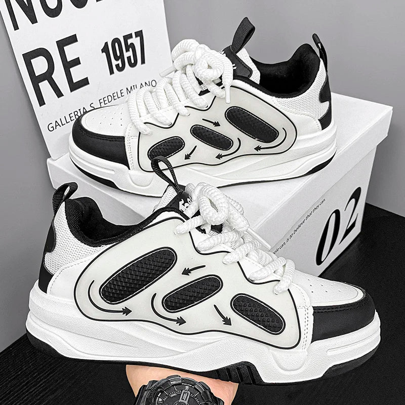 Sneakers for Men Vulcanized Shoes Personalized  Skateboard Trend Casual Street Running  Rebound Anti Slip Outdoor Running Shoes