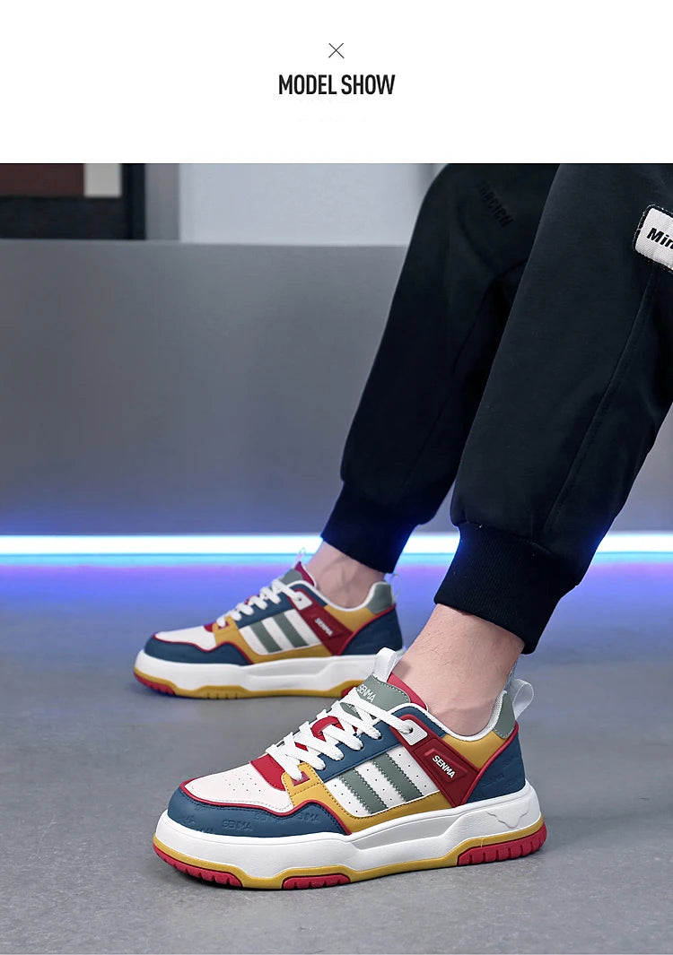 SENMA Men's Shoes 2025 Trendy Color Blocking Versatile Sports Shoes Luxury Men's Sneakers Tennis Shoes Men's Park Street Sneaker