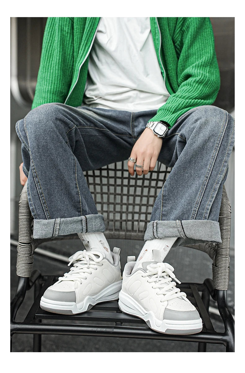 Sneakers for Men Vulcanized Shoes Personalized  Skateboard Trend Casual Street Running  Rebound Anti Slip Outdoor Running Shoes