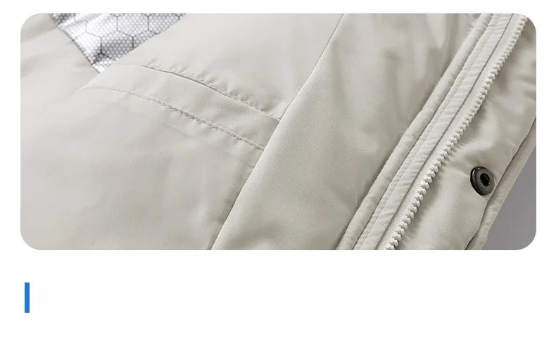 Winter Men's Warm Jacket Fashionable All-match Windproof Warm Down Cotton Coat Unisex Brand Thickened Hooded Parka Ski Clothes