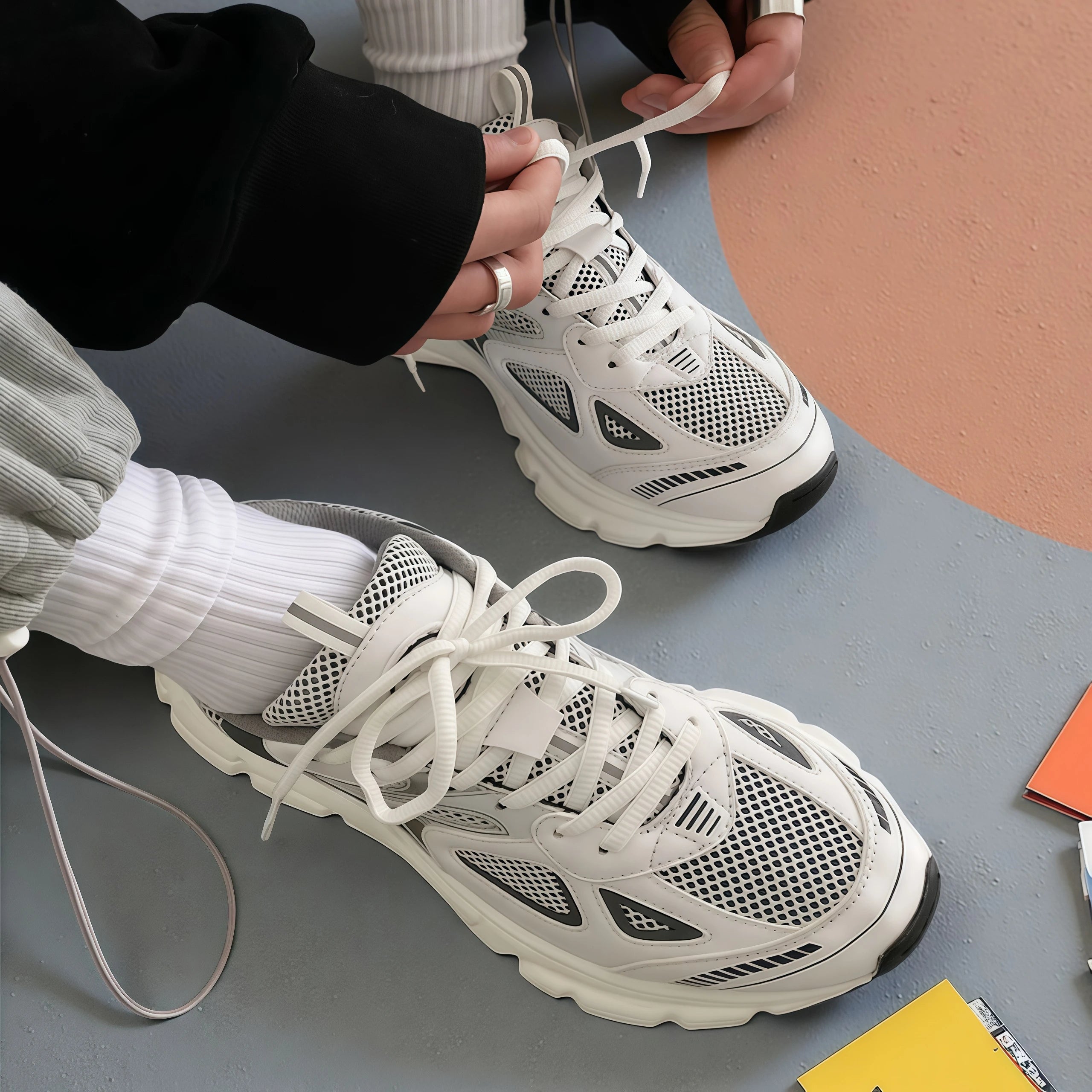 Women's Luxary Chunky Sneakers 2025 Spring Breathable Shoes for Men's Sports Running Casual Ladies Fitness Shoes