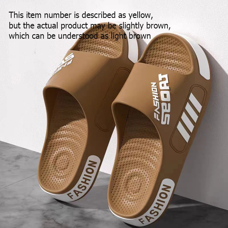 Big Size 48-49 Men Slippers Summer Flat Sole Home Slippers For Women Man Open Toe Trend Slides Couple Light Beach Shoes Sandals