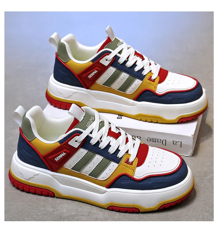 SENMA Men's Shoes 2025 Trendy Color Blocking Versatile Sports Shoes Luxury Men's Sneakers Tennis Shoes Men's Park Street Sneaker