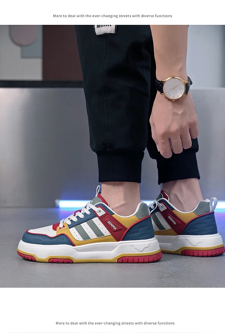 SENMA Men's Shoes 2025 Trendy Color Blocking Versatile Sports Shoes Luxury Men's Sneakers Tennis Shoes Men's Park Street Sneaker