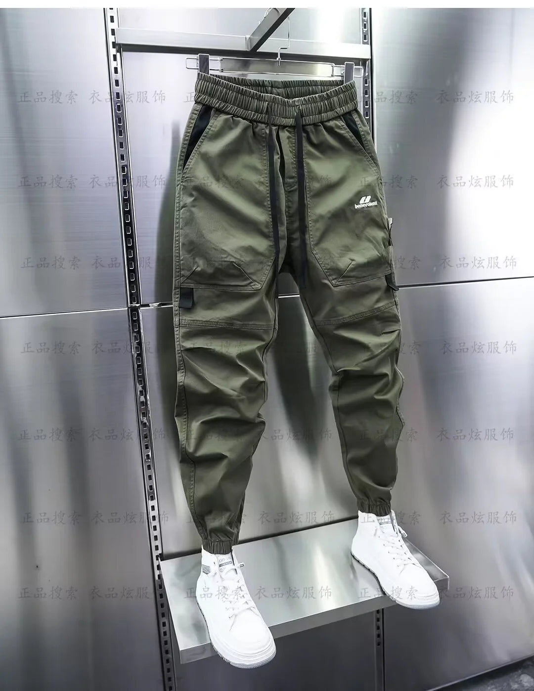 Multi-Pocket Cargo Pants Solid Color Casual Harem Pencil Trousers Outdoor Jogging Sweatpants Luxury Brand Men's Clothing