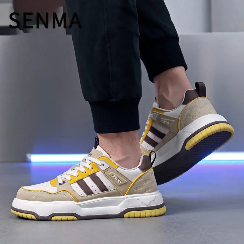 SENMA Men's Shoes 2025 Trendy Color Blocking Versatile Sports Shoes Luxury Men's Sneakers Tennis Shoes Men's Park Street Sneaker