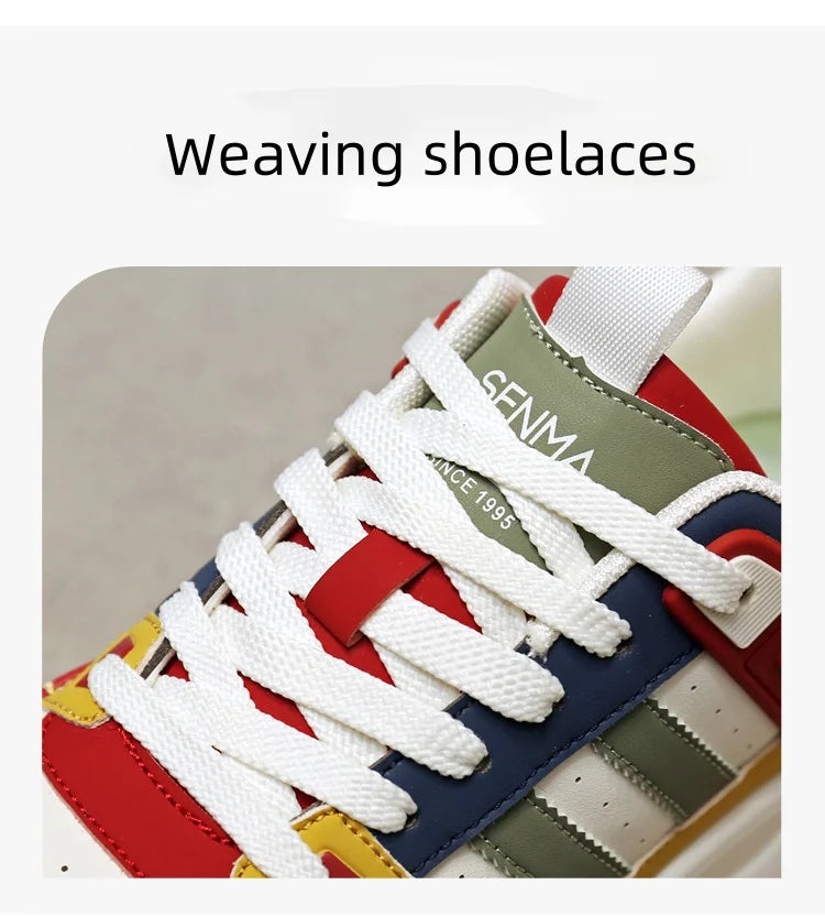 SENMA Men's Shoes 2025 Trendy Color Blocking Versatile Sports Shoes Luxury Men's Sneakers Tennis Shoes Men's Park Street Sneaker