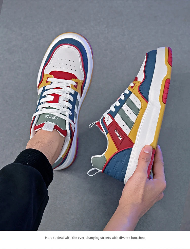 SENMA Men's Shoes 2025 Trendy Color Blocking Versatile Sports Shoes Luxury Men's Sneakers Tennis Shoes Men's Park Street Sneaker