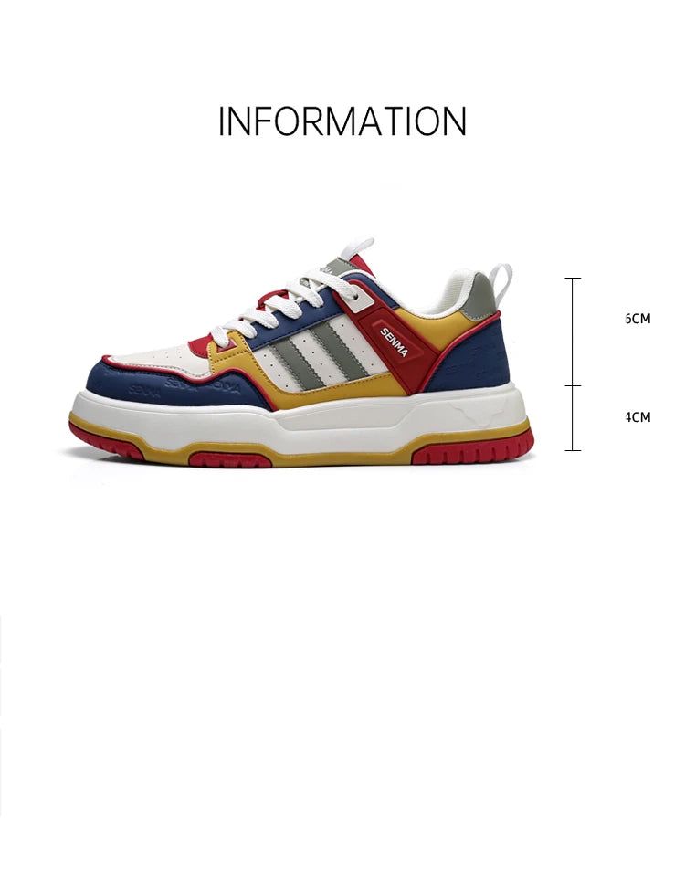 SENMA Men's Shoes 2025 Trendy Color Blocking Versatile Sports Shoes Luxury Men's Sneakers Tennis Shoes Men's Park Street Sneaker