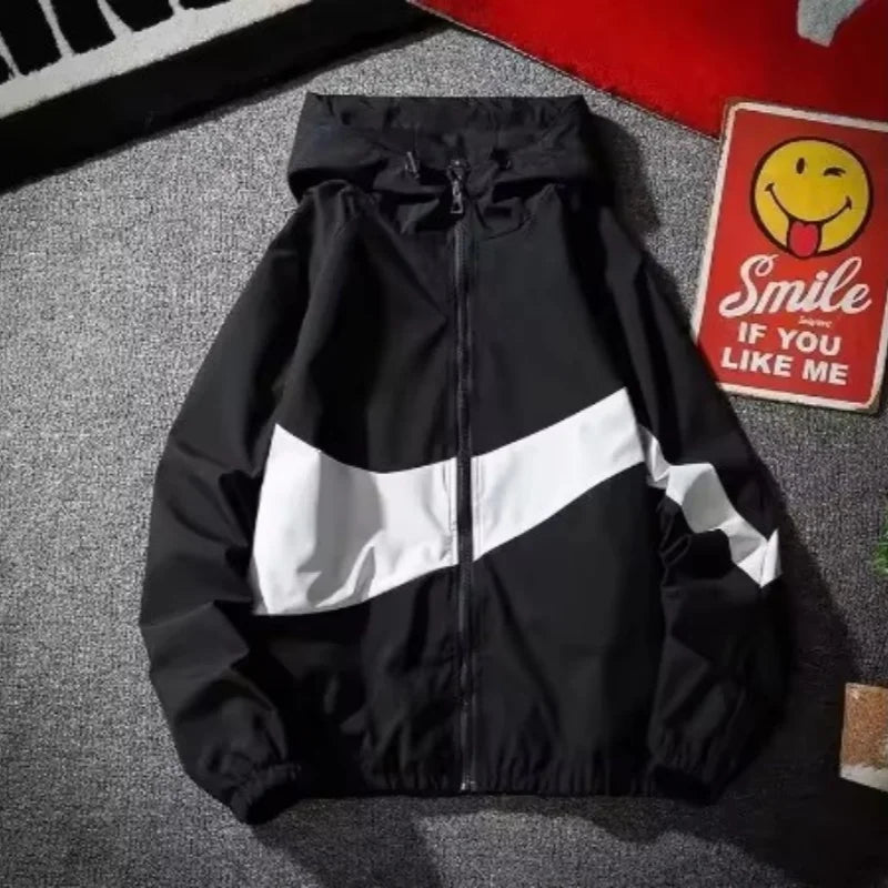 Men's Spring summer New Lightweight Jacket Hooded Outdoor  Hiking Climbing Jacket student windproof and sunscreen Thin jacket