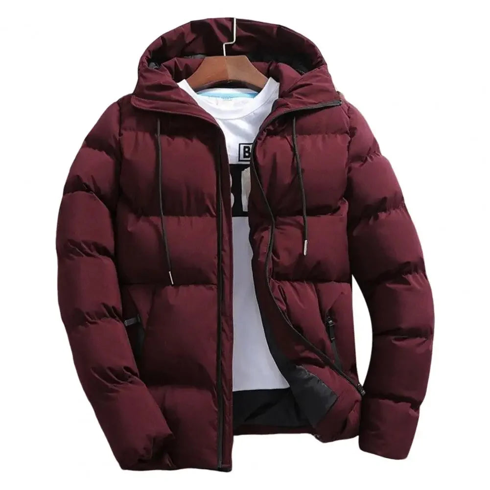Fashion Parkas Men Winter Overcoat Thick Puffer Jacket Men Winter Coat Casual Jacket Warm Hooded Outwear Keep Warm Men Jacket
