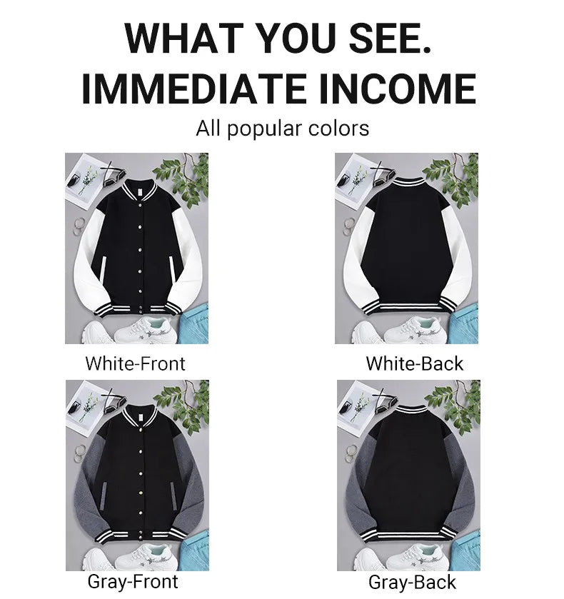 New York Land Of Dreams Capital Of Liberly Baseball Jersey Men Retro Soft Coat Trendy American Jackets Autumn Fleece Men Top