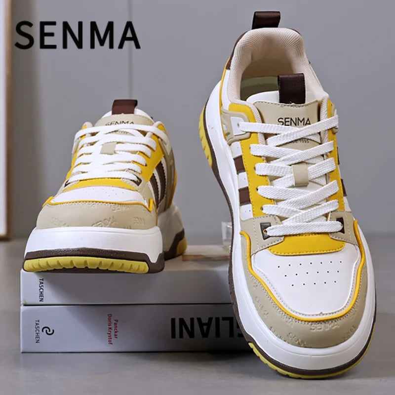 SENMA Men's Shoes 2025 Trendy Color Blocking Versatile Sports Shoes Luxury Men's Sneakers Tennis Shoes Men's Park Street Sneaker