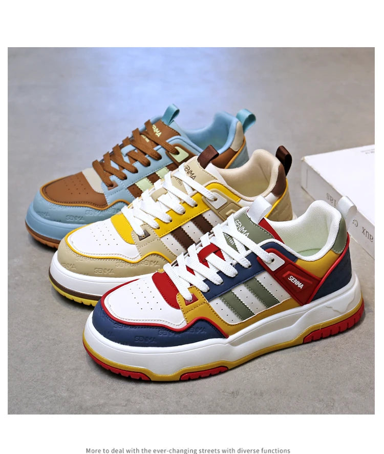 SENMA Men's Shoes 2025 Trendy Color Blocking Versatile Sports Shoes Luxury Men's Sneakers Tennis Shoes Men's Park Street Sneaker