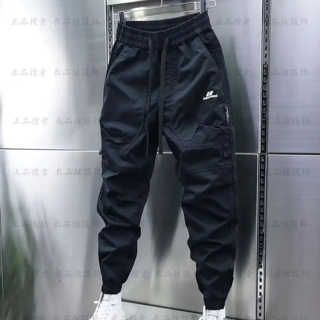 Multi-Pocket Cargo Pants Solid Color Casual Harem Pencil Trousers Outdoor Jogging Sweatpants Luxury Brand Men's Clothing