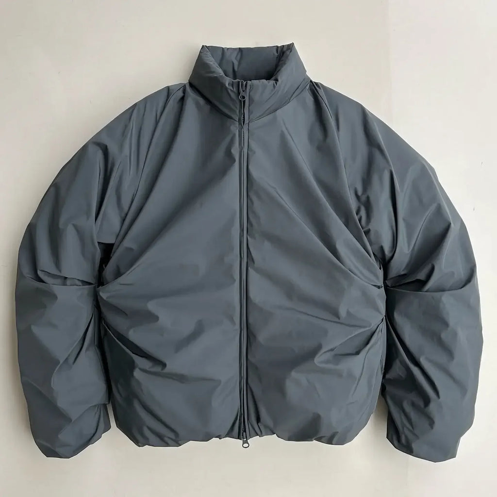 Korean Retro Solid Color Padded Warm Coat Men's And Women's Y2K Winter New Harajuku Simple And Casual Joker Cotton-Padded Jacket