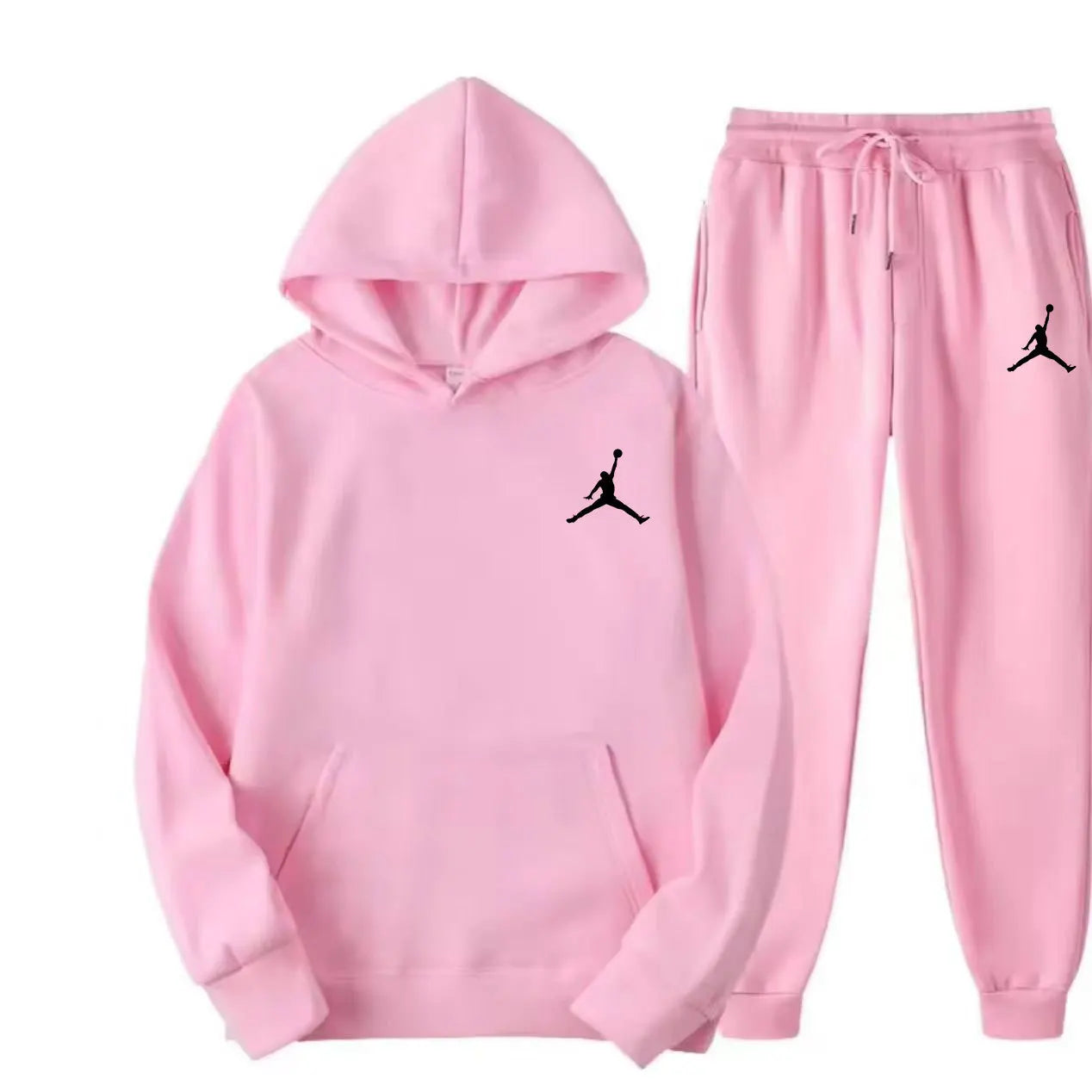 Fashion casual spring and autumn men's and women's hoodie + pants two-piece set a new outdoor basketball men's pullover set
