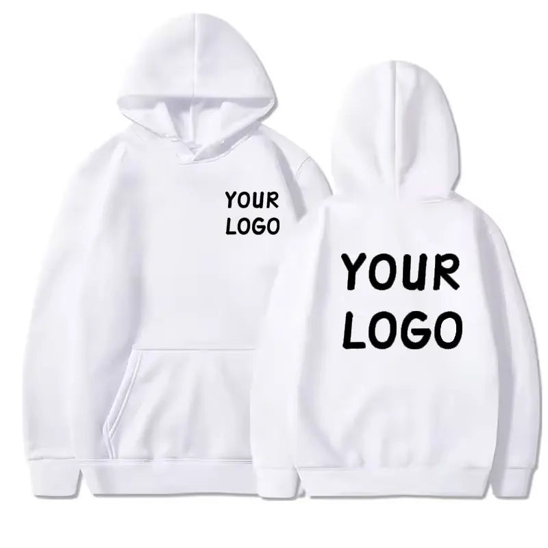 DIY Custom Your Brand LOGO  Men Women Casual Hoodie  Top Solid Color Pullover Street Personality Sweatshirt Custom Gifts