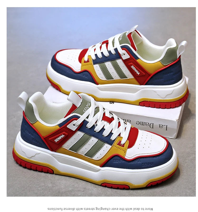 SENMA Men's Shoes 2025 Trendy Color Blocking Versatile Sports Shoes Luxury Men's Sneakers Tennis Shoes Men's Park Street Sneaker