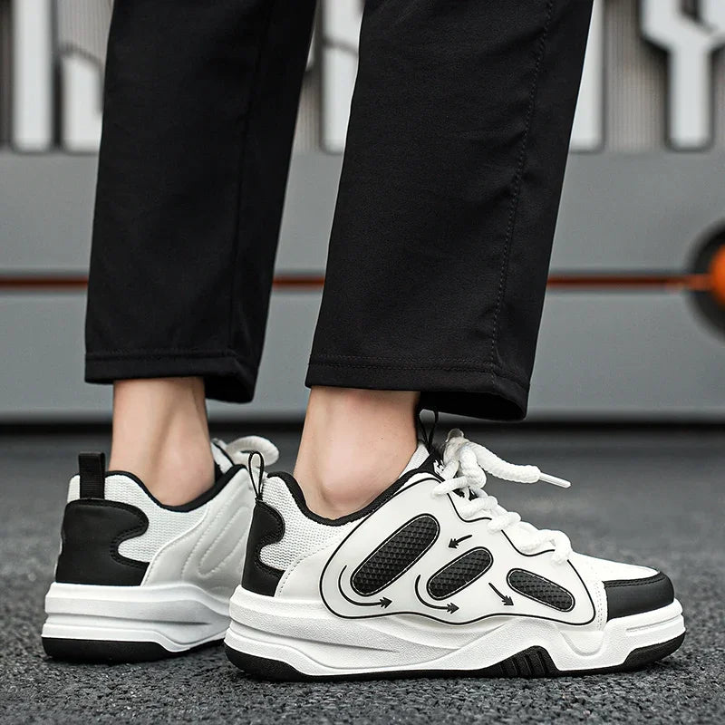 Sneakers for Men Vulcanized Shoes Personalized  Skateboard Trend Casual Street Running  Rebound Anti Slip Outdoor Running Shoes