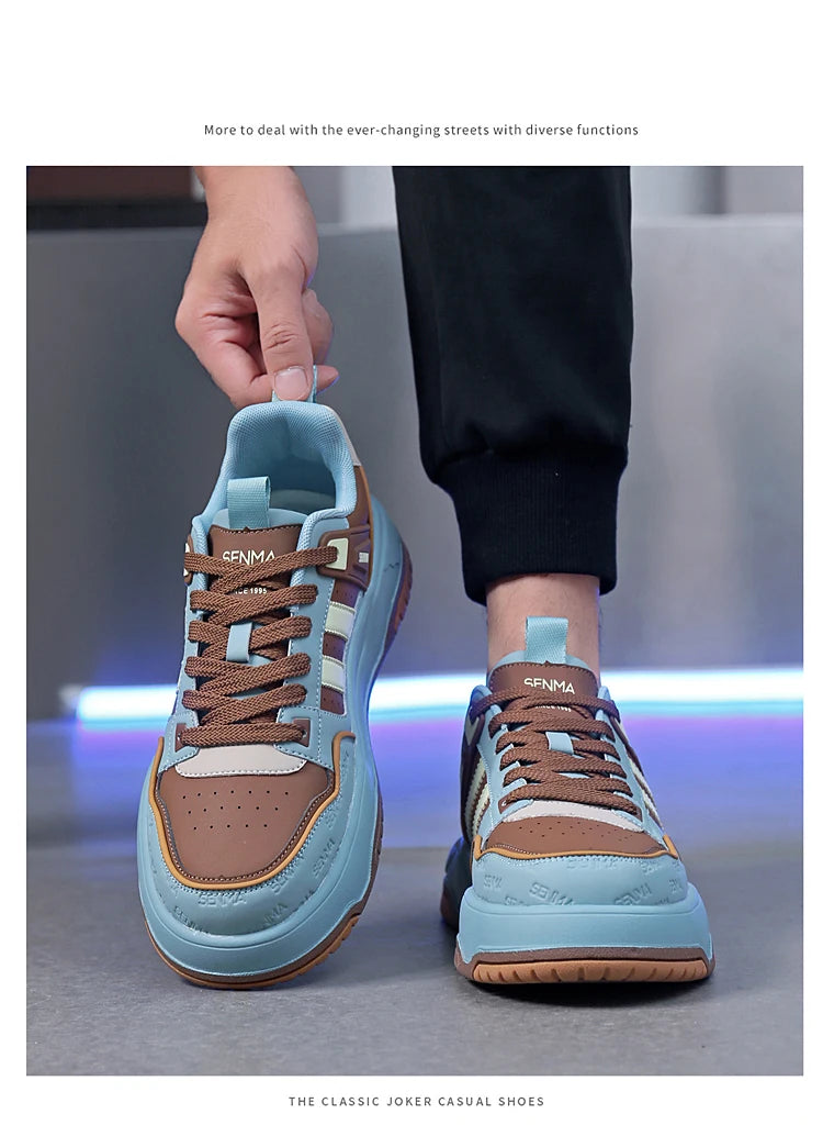 SENMA Men's Shoes 2025 Trendy Color Blocking Versatile Sports Shoes Luxury Men's Sneakers Tennis Shoes Men's Park Street Sneaker