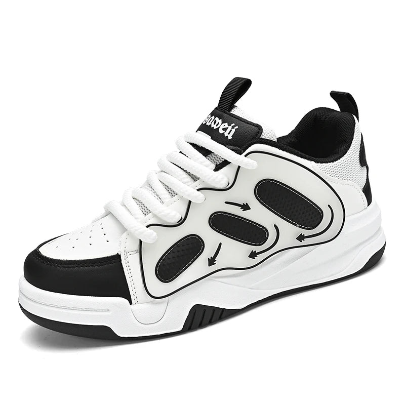 Sneakers for Men Vulcanized Shoes Personalized  Skateboard Trend Casual Street Running  Rebound Anti Slip Outdoor Running Shoes