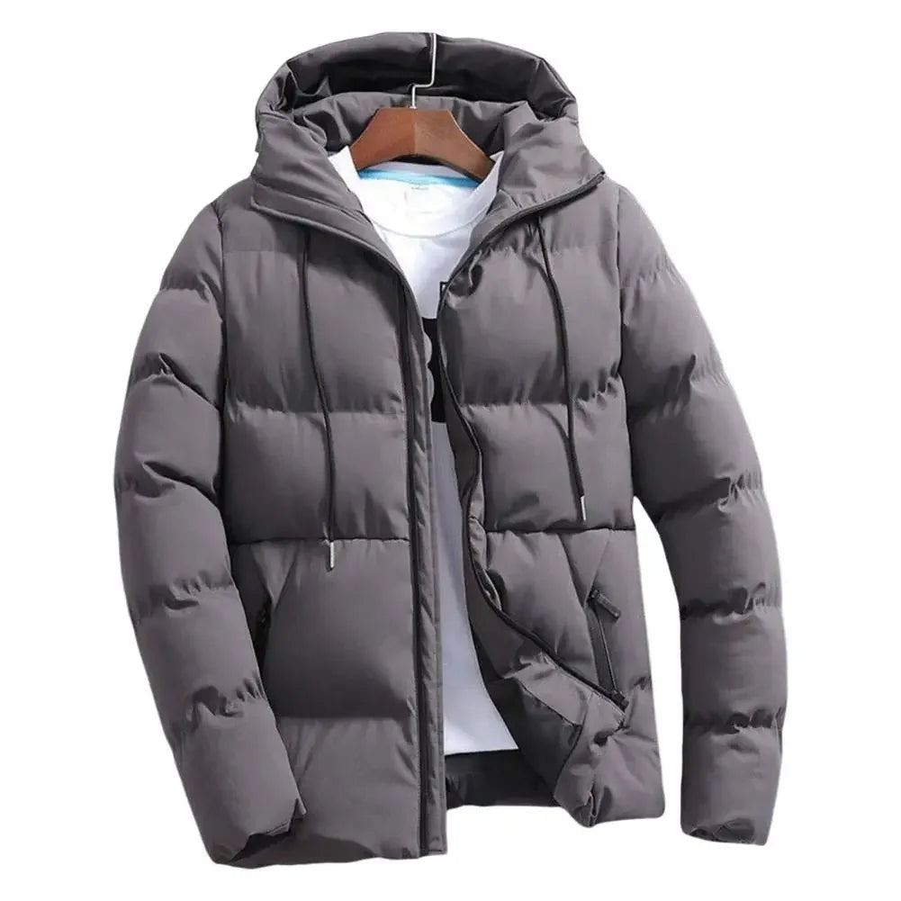 Fashion Parkas Men Winter Overcoat Thick Puffer Jacket Men Winter Coat Casual Jacket Warm Hooded Outwear Keep Warm Men Jacket