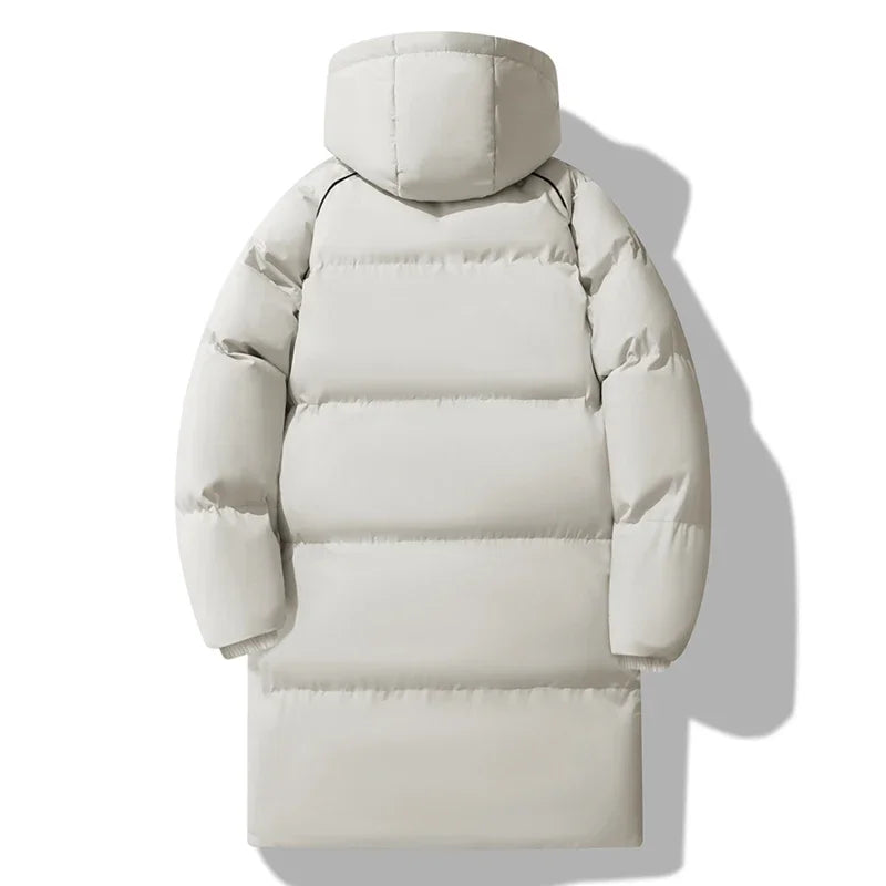 Winter Men's Warm Jacket Fashionable All-match Windproof Warm Down Cotton Coat Unisex Brand Thickened Hooded Parka Ski Clothes
