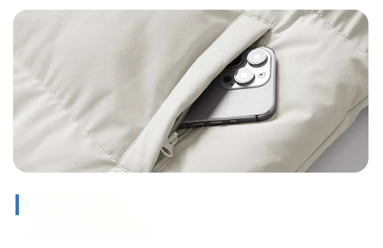 Winter Men's Warm Jacket Fashionable All-match Windproof Warm Down Cotton Coat Unisex Brand Thickened Hooded Parka Ski Clothes