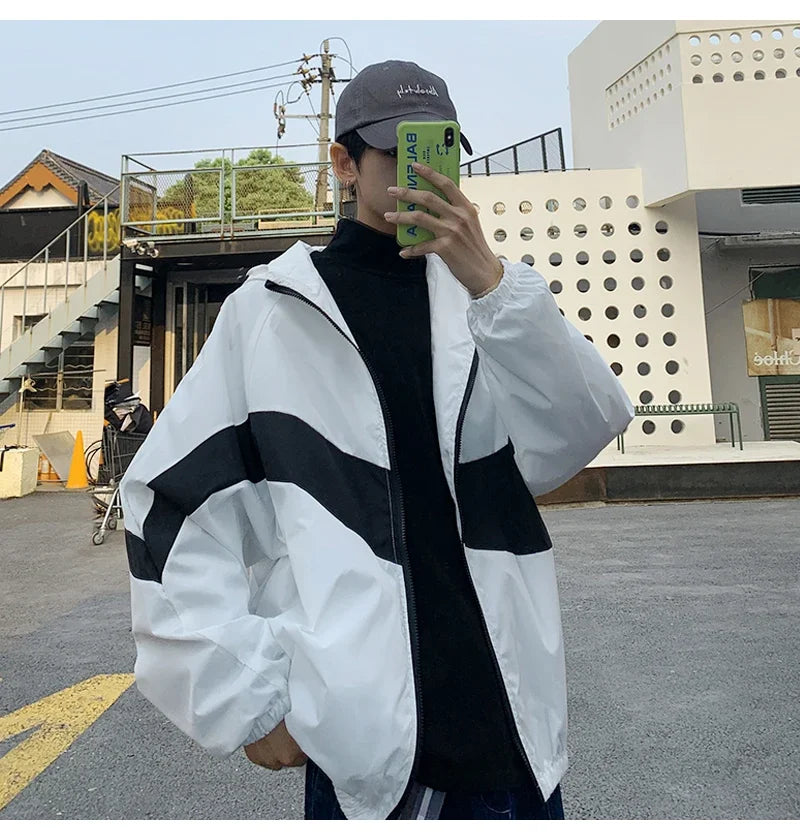 Men's Spring summer New Lightweight Jacket Hooded Outdoor  Hiking Climbing Jacket student windproof and sunscreen Thin jacket