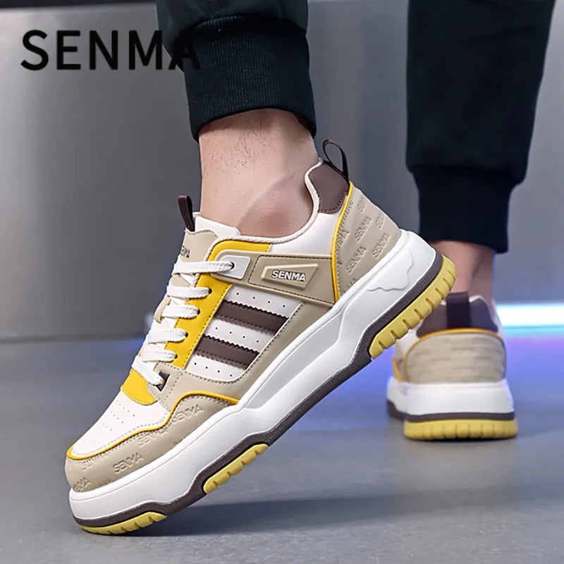 SENMA Men's Shoes 2025 Trendy Color Blocking Versatile Sports Shoes Luxury Men's Sneakers Tennis Shoes Men's Park Street Sneaker
