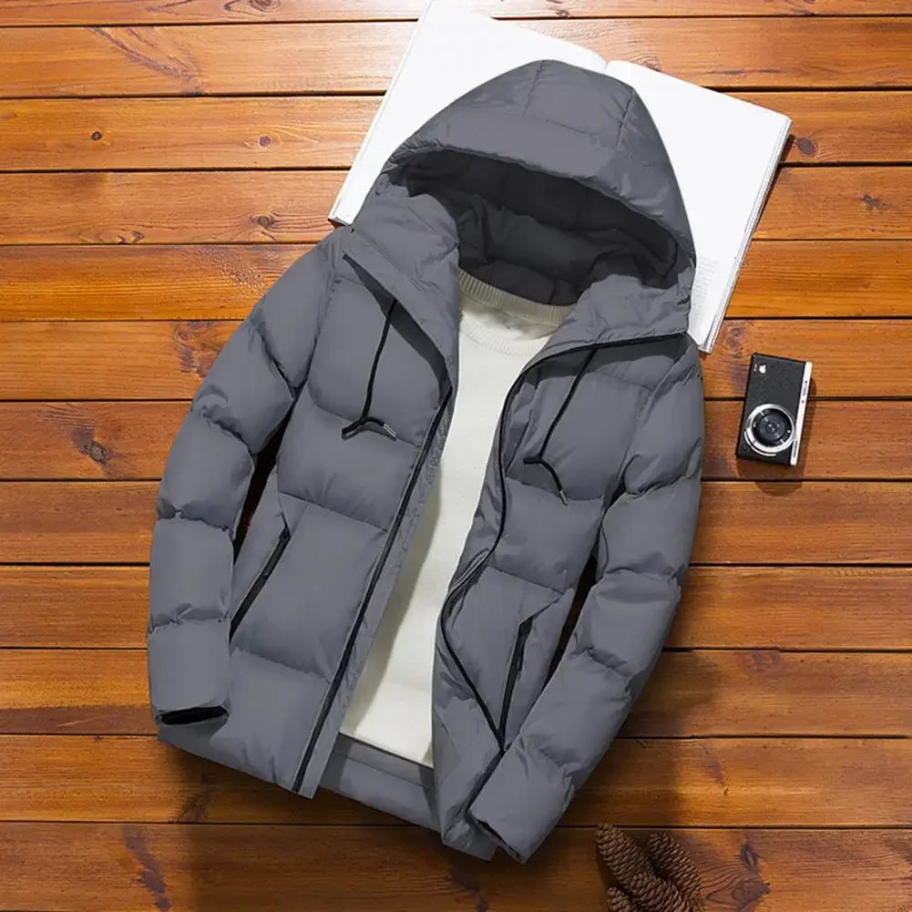 Fashion Parkas Men Winter Overcoat Thick Puffer Jacket Men Winter Coat Casual Jacket Warm Hooded Outwear Keep Warm Men Jacket