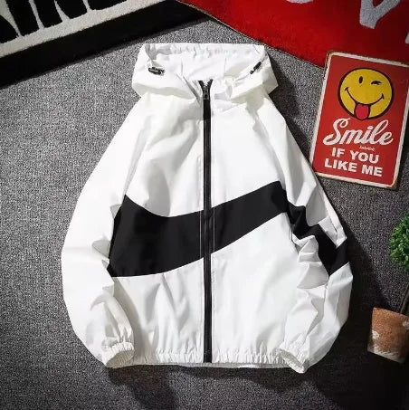 Men's Spring summer New Lightweight Jacket Hooded Outdoor  Hiking Climbing Jacket student windproof and sunscreen Thin jacket